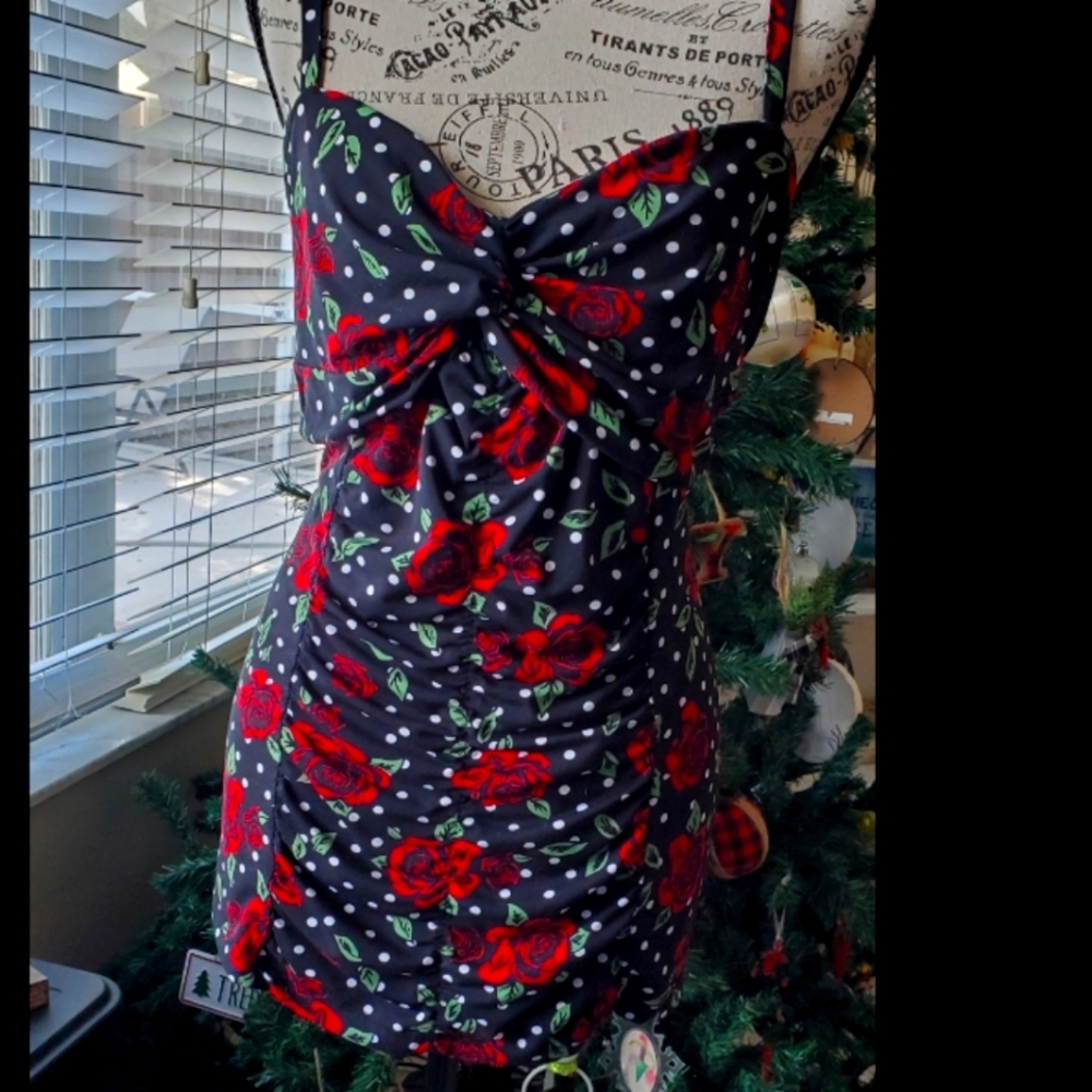 Vintage Torrid Rose Bodycon Top
